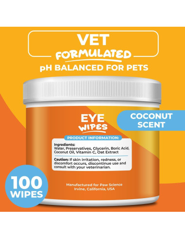 Toallitas Hipoalergénicas Paw Science para Ojos de Perro