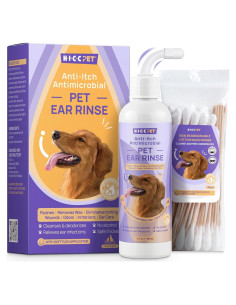 Gotas para Oídos HICC Pet 118 ml - Tratamiento Infecciones Perros y Gatos