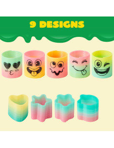 30 Juguetes de Resorte Mini JOYIN Arcoíris Antiestrés 2