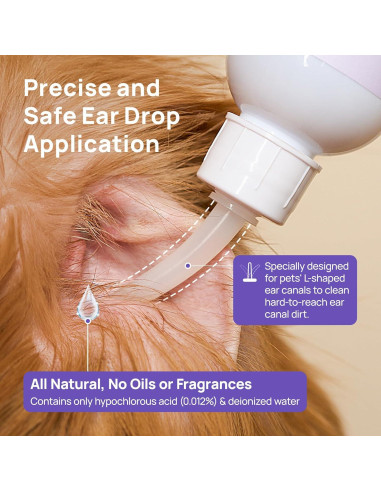 Gotas para Oídos HICC Pet 118 ml - Tratamiento Infecciones Perros y Gatos