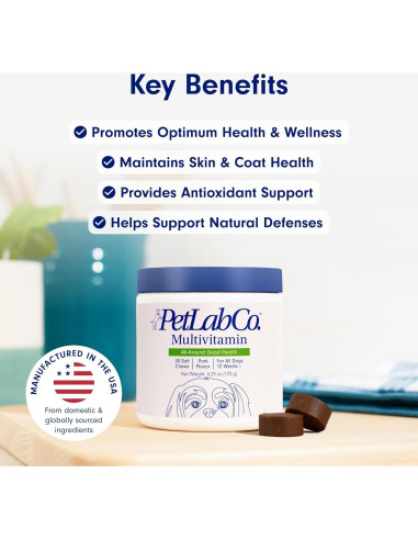 Multivitaminas Masticables para Perros PetLab Co. 22 en 1