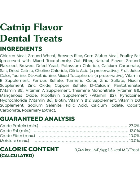 Greenies Feline Treats Dentales Catnip 280g - Gato Adulto