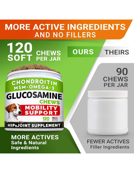 Galletas de Glucosamina para Perros STRELLALAB 120 Unidades Pollo