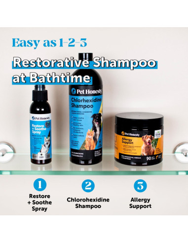 Champú Clorhexidina PetHonesty 16 oz para Gatos y Perros