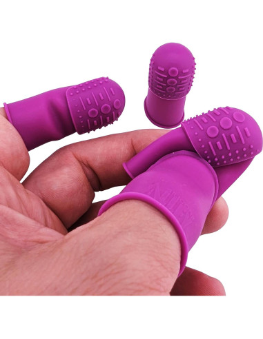 Dedales THIK-Grip de Silicona Hipoalergénica - Paquete de 100