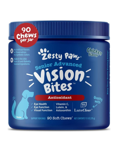 Suplemento Zesty Paws para Ojos de Perros - 90 Masticables