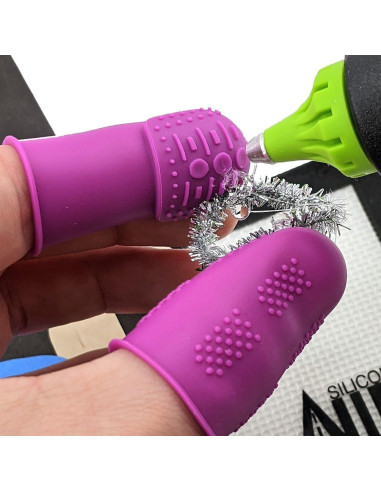 Dedales THIK-Grip de Silicona Hipoalergénica - Paquete de 100