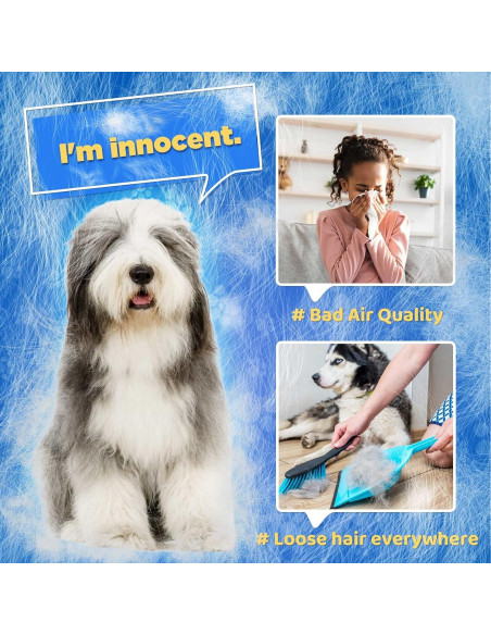 Guante Quitapelos DELOMO para Mascotas Azul - Aseo y Masaje