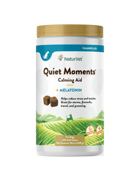 Suplemento Calmante NaturVet Quiet Moments 240 Masticables