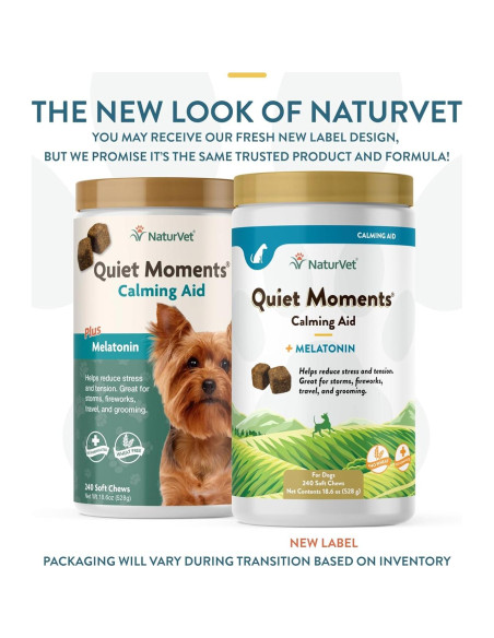 Suplemento Calmante NaturVet Quiet Moments 240 Masticables