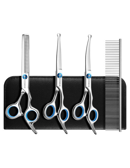 Set de Tijeras para Aseo de Mascotas SCEDREAM 5 en 1