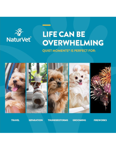 Suplemento Calmante NaturVet Quiet Moments 240 Masticables