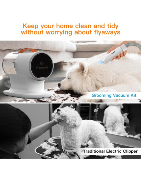 Aspiradora para Perros FIXR 12000Pa 5 en 1 Bajo Ruido 2L