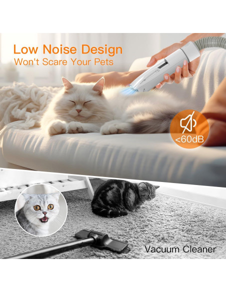 Aspiradora para Perros FIXR 12000Pa 5 en 1 Bajo Ruido 2L