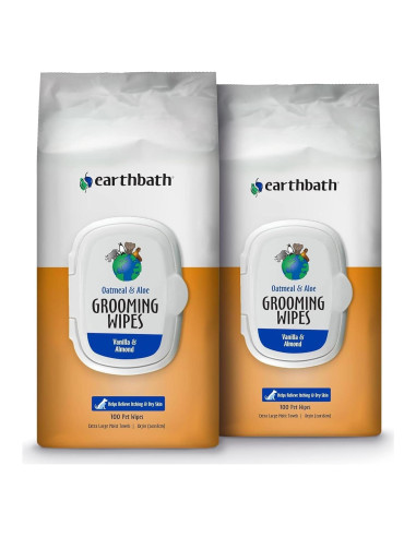 Toallitas para Mascotas earthbath 100 Contenido Vainilla y Almendra