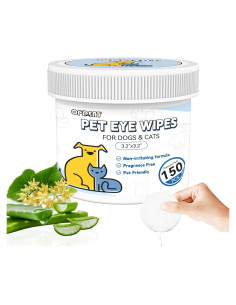 150 Toallitas para Ojos de Perros Opdent - Eliminador de Manchas