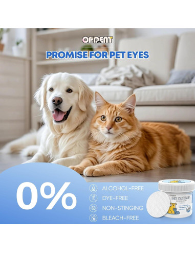 150 Toallitas para Ojos de Perros Opdent - Eliminador de Manchas