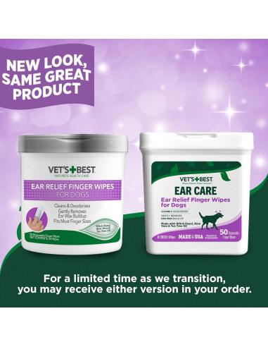 Toallitas Limpiadoras para Oídos Vet's Best 50 Unidades