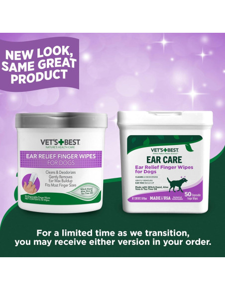 Toallitas Limpiadoras para Oídos Vet's Best 50 Unidades