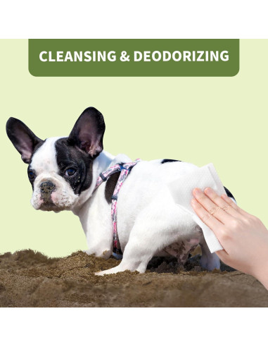 400 Toallitas Ecológicas para Perros IMMHABI Sin Fragancia