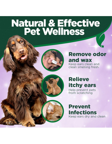 Toallitas Limpiadoras para Oídos Vet's Best 50 Unidades