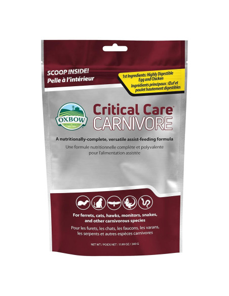 Alimento de Recuperación Oxbow Carnivore 340g para Gatos y Hurones
