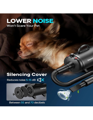 Secador de Pelo para Perros CHANGZHOU 5.2HP 3800W Ajustable