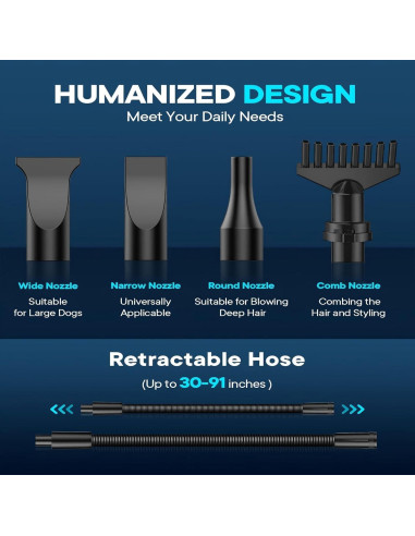 Secador de Pelo para Perros CHANGZHOU 5.2HP 3800W Ajustable