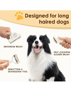 Kit de Aseo Profesional MIU PET para Perros y Gatos Pelo Largo 2