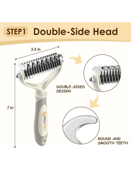 Kit de Aseo Profesional MIU PET para Perros y Gatos Pelo Largo