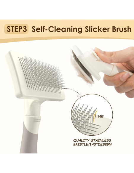 Kit de Aseo Profesional MIU PET para Perros y Gatos Pelo Largo