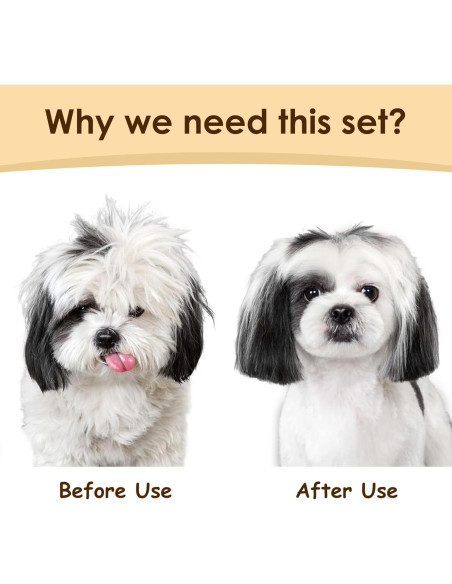 Kit de Aseo Profesional MIU PET para Perros y Gatos Pelo Largo