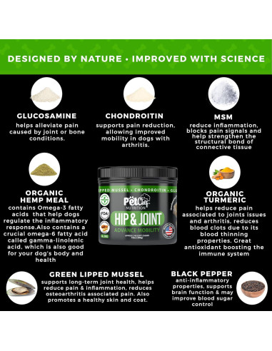 Suplemento Articular para Perros Pet Chef 248g - Glucosamina