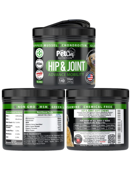 Suplemento Articular para Perros Pet Chef 248g - Glucosamina