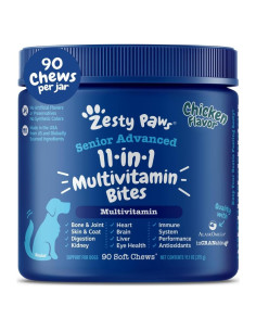 Golosinas Multivitamínicas Zesty Paws para Perros Mayores 90ct