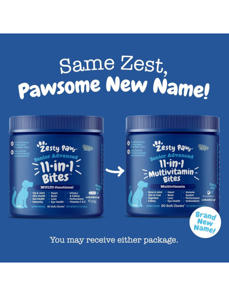 Golosinas Multivitamínicas Zesty Paws para Perros Mayores 90ct