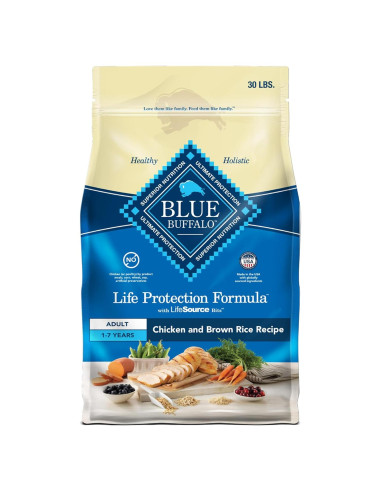 Alimento Seco para Perros Blue Buffalo Pollo y Arroz 13,61 kg