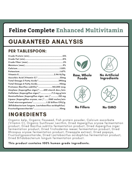 Suplemento Multivitamínico Probiotico para Gatos Wholistic 226g