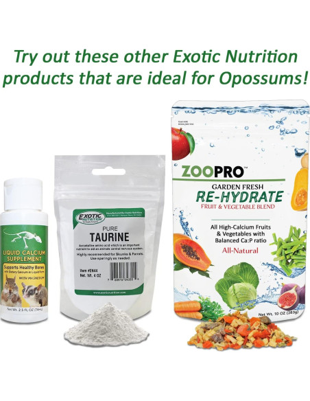 Comida para Opossum Exotic Nutrition 0.45 kg Dieta Completa