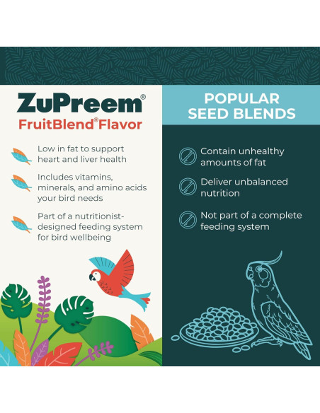 Alimento para Aves ZuPreem FruitBlend 0,91 kg Pellets
