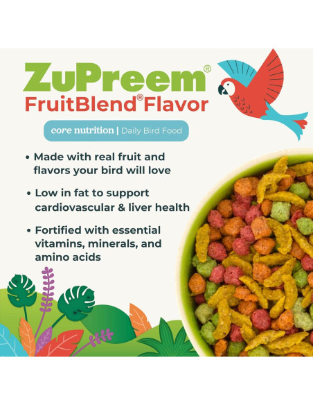 Alimento para Aves ZuPreem FruitBlend 0,91 kg Pellets