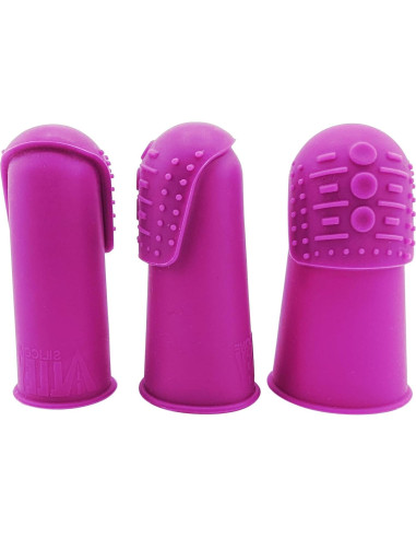 Dedales THIK-Grip de Silicona Hipoalergénica - Juego de 3