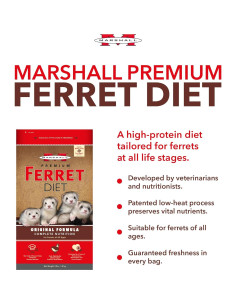 Alimento Seco para Hurones Marshall 1,81 kg Nutrición Balanceada 2