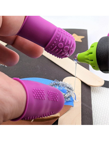 Dedales THIK-Grip de Silicona Hipoalergénica - Juego de 3