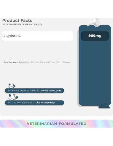 Suplemento L-Lisina para Gatos 900mg - Salud Respiratoria