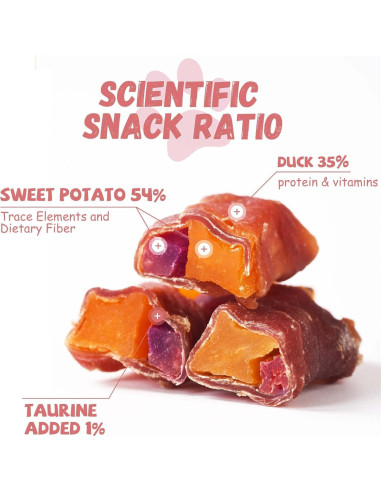 Galletas para Perros Pawmate Doble Batata y Pato 12-15 Unid