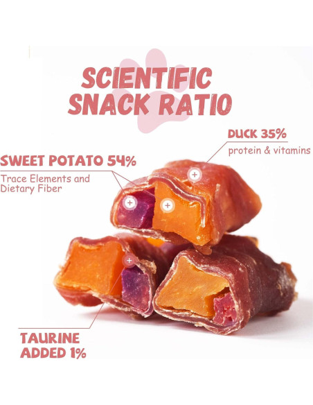 Galletas para Perros Pawmate Doble Batata y Pato 12-15 Unid