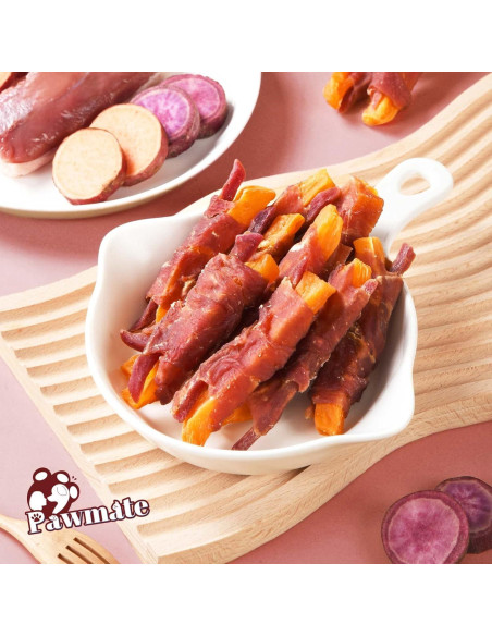 Galletas para Perros Pawmate Doble Batata y Pato 12-15 Unid