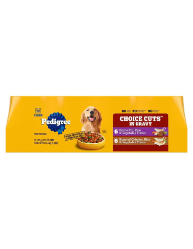 Pedigree Comida Húmeda en Lata para Perros Adultos 12x13.2oz