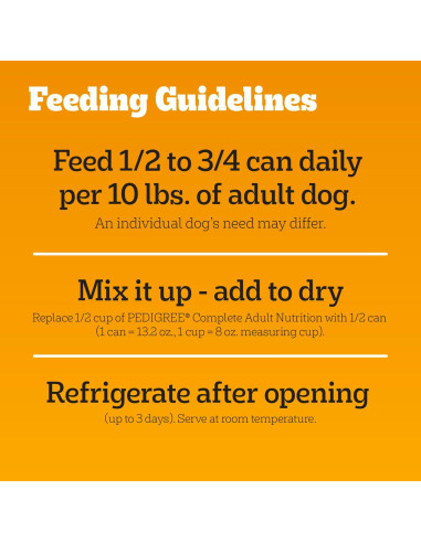 Pedigree Comida Húmeda en Lata para Perros Adultos 12x13.2oz